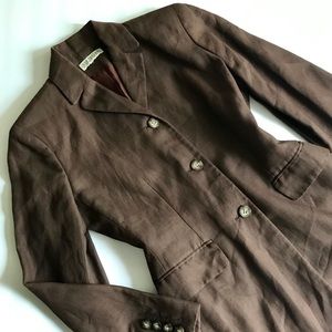ANN TAYLOR PETITES Brown Blazer